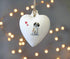St Bernard Ceramic Heart Bauble